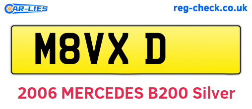 M8VXD are the vehicle registration plates.