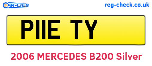 P11ETY are the vehicle registration plates.