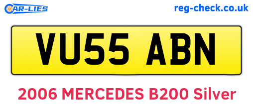 VU55ABN are the vehicle registration plates.