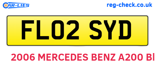 FL02SYD are the vehicle registration plates.