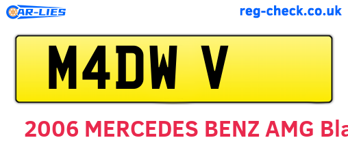 M4DWV are the vehicle registration plates.