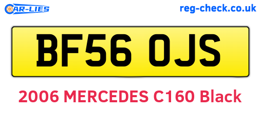BF56OJS are the vehicle registration plates.