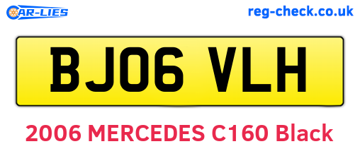 BJ06VLH are the vehicle registration plates.