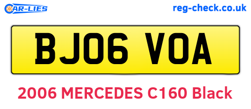 BJ06VOA are the vehicle registration plates.