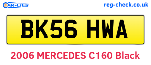 BK56HWA are the vehicle registration plates.