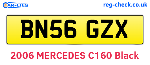 BN56GZX are the vehicle registration plates.