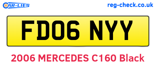 FD06NYY are the vehicle registration plates.