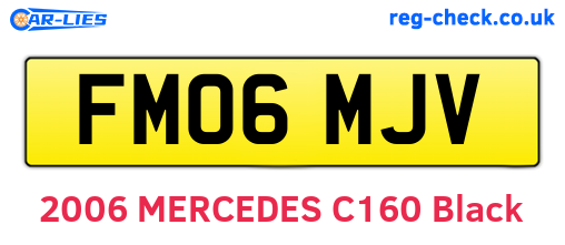 FM06MJV are the vehicle registration plates.