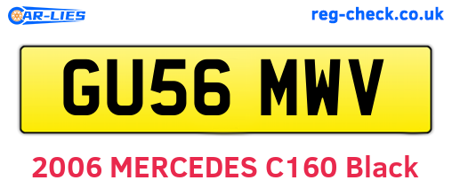 GU56MWV are the vehicle registration plates.