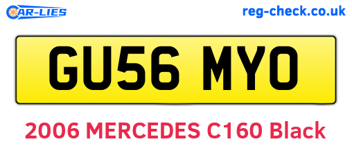 GU56MYO are the vehicle registration plates.