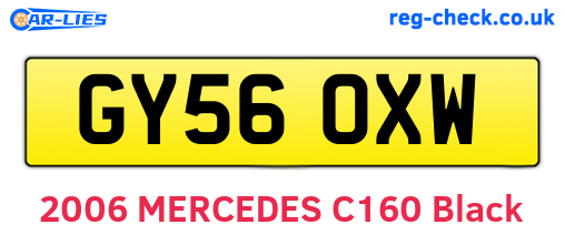 GY56OXW are the vehicle registration plates.