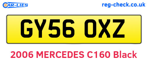 GY56OXZ are the vehicle registration plates.