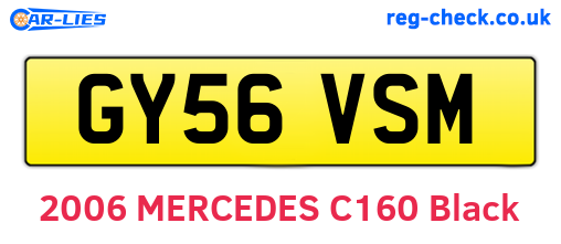 GY56VSM are the vehicle registration plates.