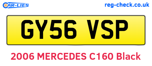 GY56VSP are the vehicle registration plates.