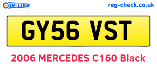 GY56VST are the vehicle registration plates.