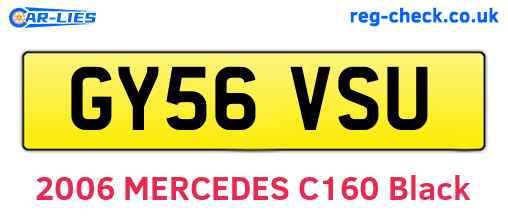 GY56VSU are the vehicle registration plates.