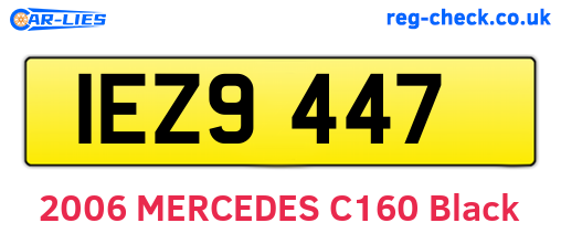 IEZ9447 are the vehicle registration plates.