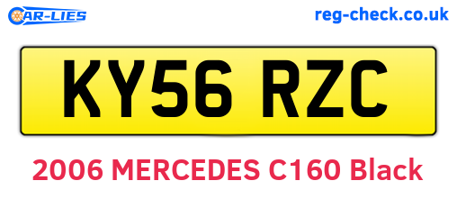 KY56RZC are the vehicle registration plates.