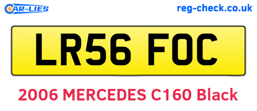 LR56FOC are the vehicle registration plates.