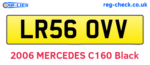 LR56OVV are the vehicle registration plates.