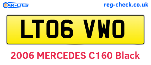 LT06VWO are the vehicle registration plates.