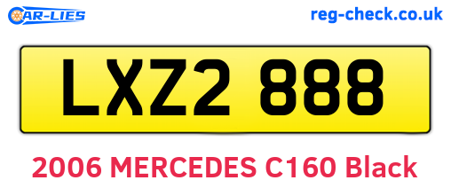 LXZ2888 are the vehicle registration plates.