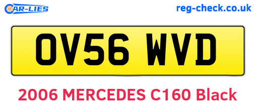 OV56WVD are the vehicle registration plates.