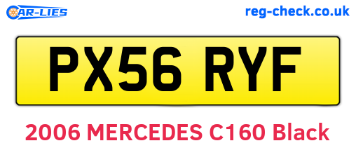 PX56RYF are the vehicle registration plates.
