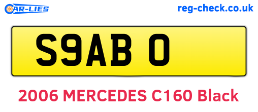 S9ABO are the vehicle registration plates.