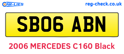 SB06ABN are the vehicle registration plates.