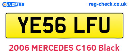 YE56LFU are the vehicle registration plates.