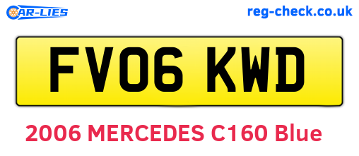 FV06KWD are the vehicle registration plates.