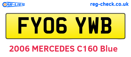 FY06YWB are the vehicle registration plates.
