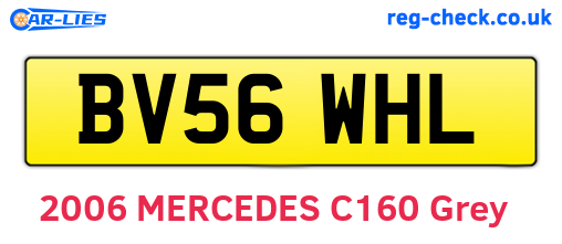 BV56WHL are the vehicle registration plates.