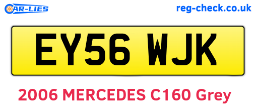 EY56WJK are the vehicle registration plates.