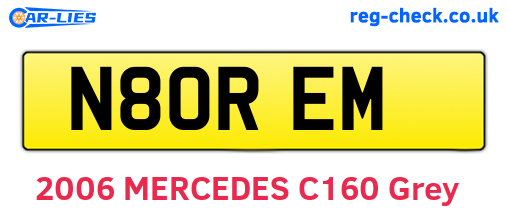 N80REM are the vehicle registration plates.
