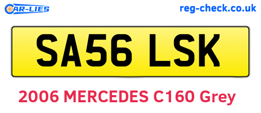 SA56LSK are the vehicle registration plates.