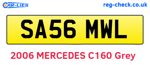 SA56MWL are the vehicle registration plates.