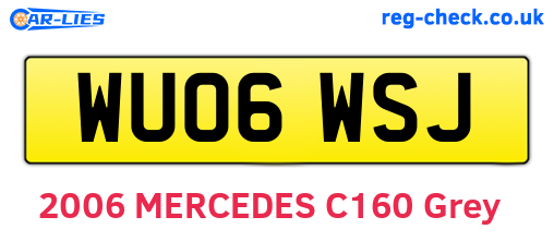 WU06WSJ are the vehicle registration plates.