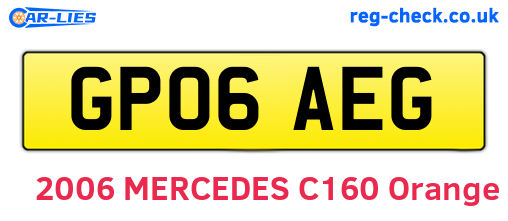 GP06AEG are the vehicle registration plates.