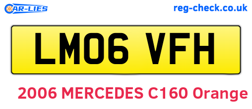 LM06VFH are the vehicle registration plates.
