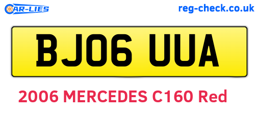 BJ06UUA are the vehicle registration plates.