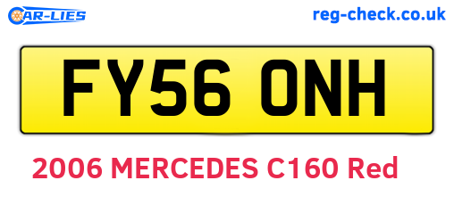 FY56ONH are the vehicle registration plates.