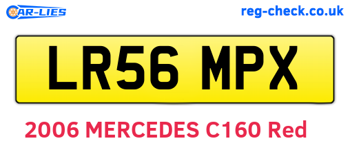 LR56MPX are the vehicle registration plates.