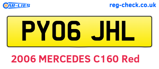 PY06JHL are the vehicle registration plates.