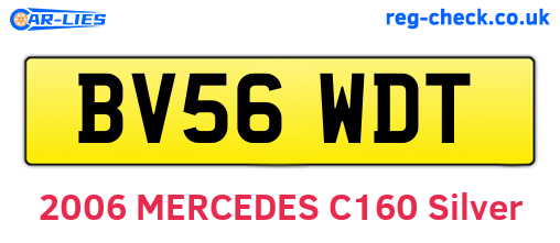 BV56WDT are the vehicle registration plates.