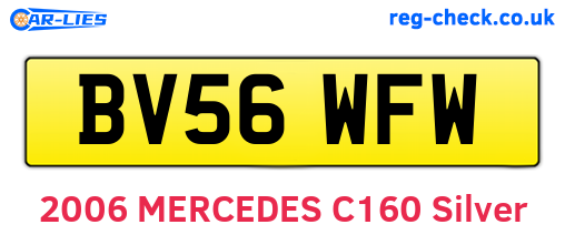 BV56WFW are the vehicle registration plates.