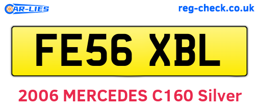FE56XBL are the vehicle registration plates.