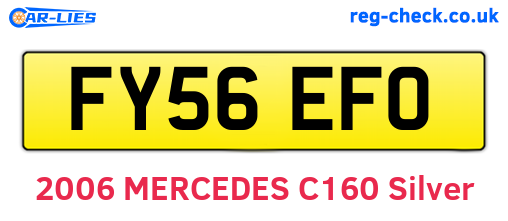 FY56EFO are the vehicle registration plates.