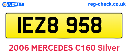 IEZ8958 are the vehicle registration plates.